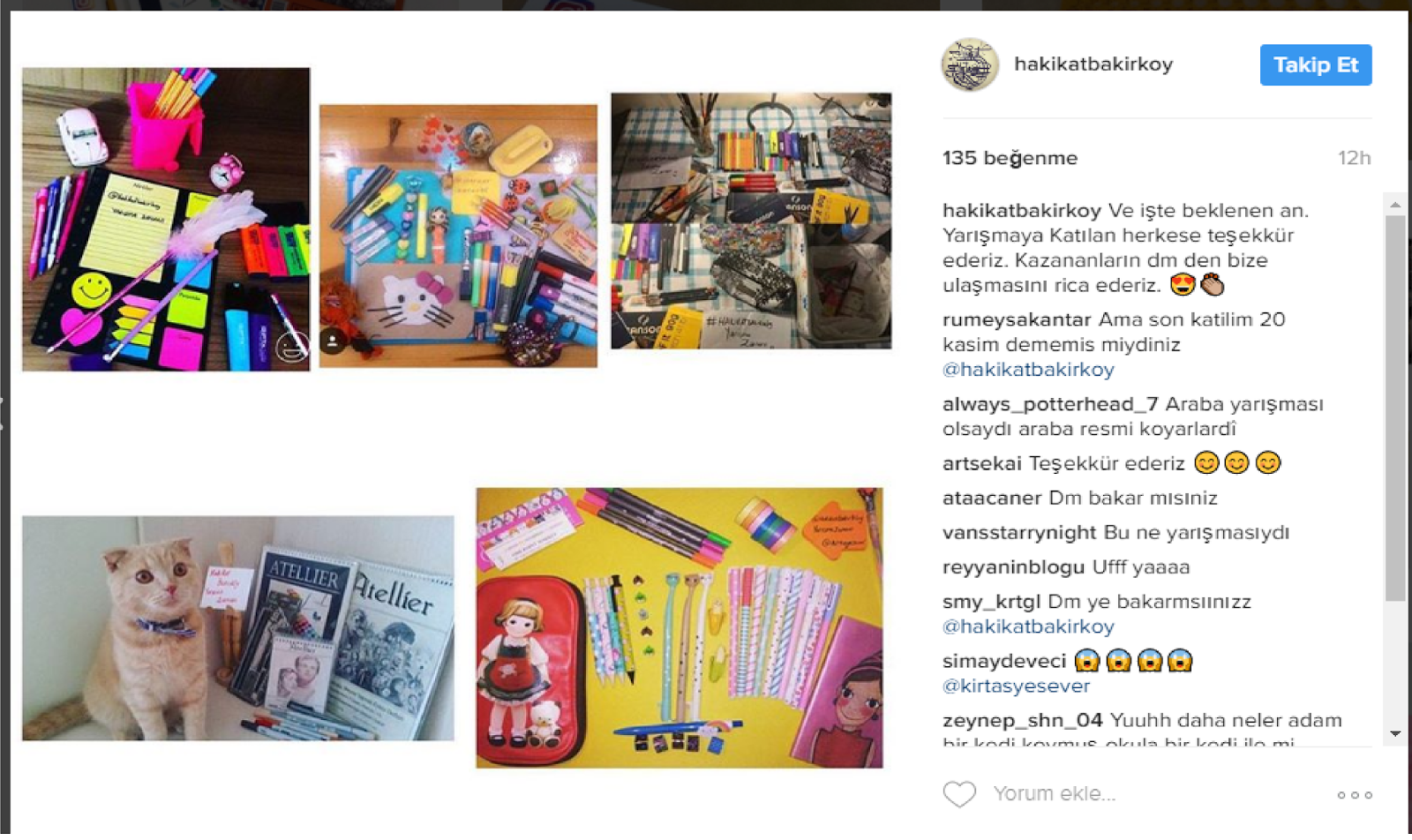 Kırtasiyesever: İlk defa bir yarışma kazandım