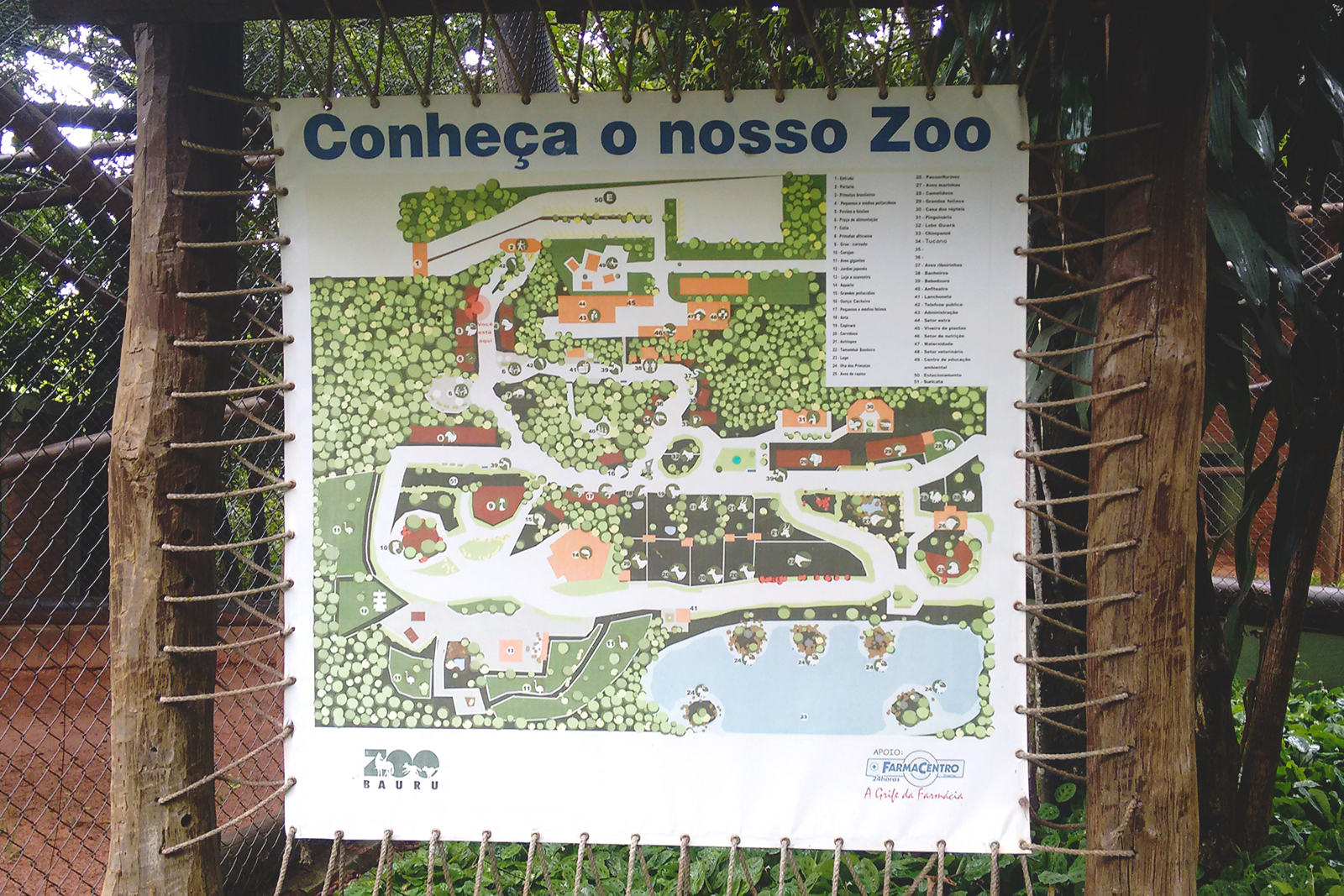mapa zoológico de bauru