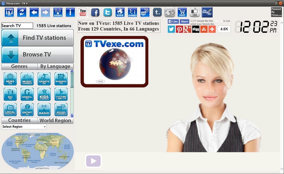 Free Software Downloads TV 4.0 Watch 1600+ Live TV channels on your PC