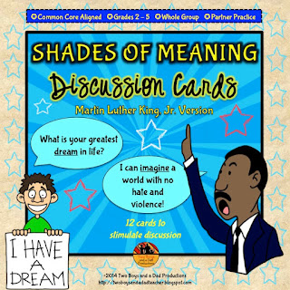 Shades of Meaning Discussion Cards Martin Luther King Edition