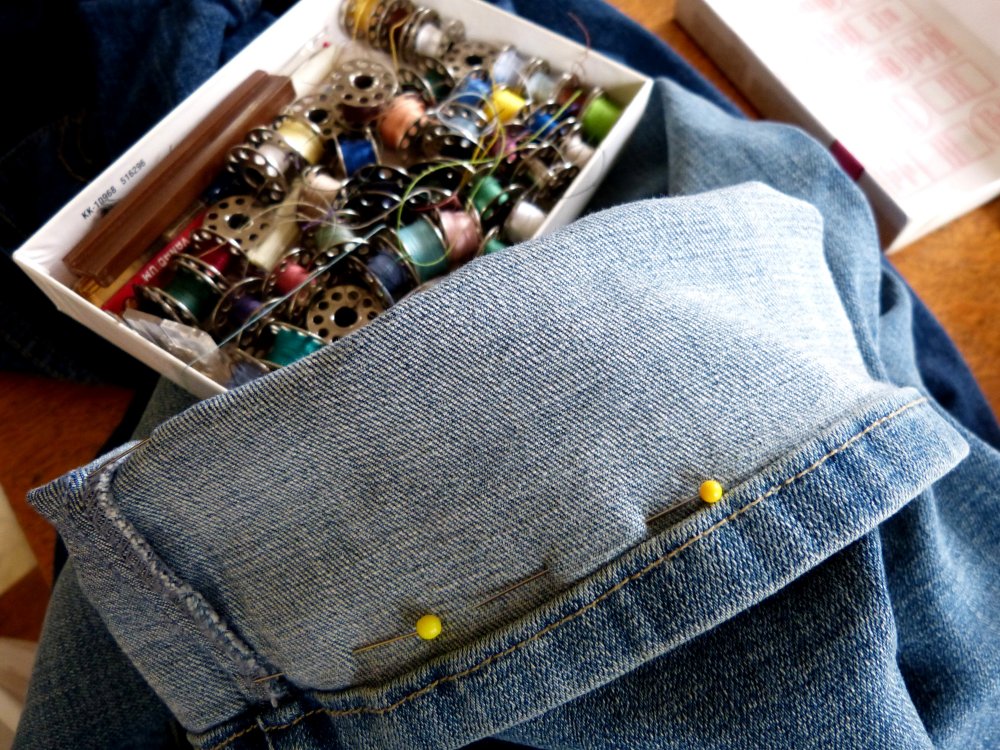 Cranberry Morning How to Shorten Jeans the Easy (Easier) Way