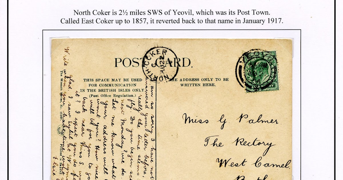 Somerset (& Bristol) Postal History North Coker, North Perrott