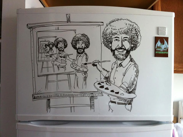 Arte na geladeira