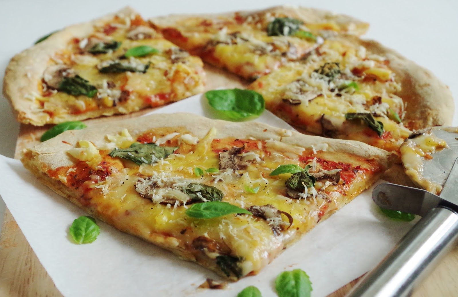 3 Cheese & Mushroom Pizza Euphoric Vegan