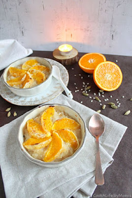 Riz au lait à l'orange & cardamome façon crème brûlée - Orange cardamom rice pudding like a creme brulee • Cook A Life! by Maeva