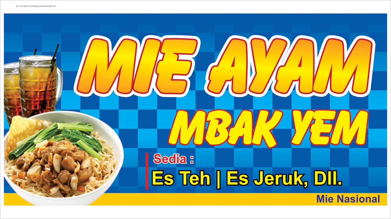 Contoh Design Spanduk Warung Bakso &amp; Mie Ayam
