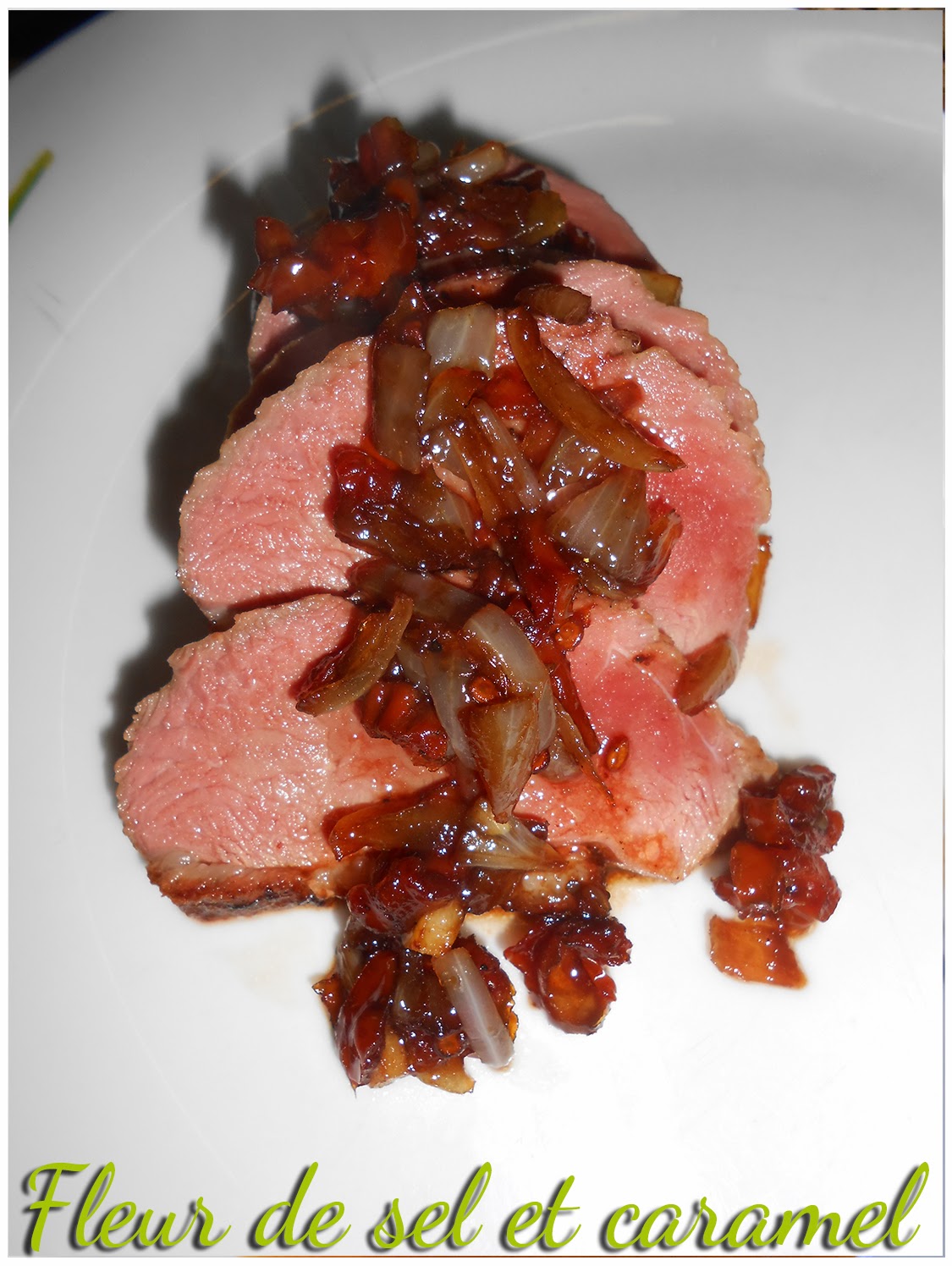 Fleur de sel et Caramel Magret de canard au vinaigre balsamique et miel