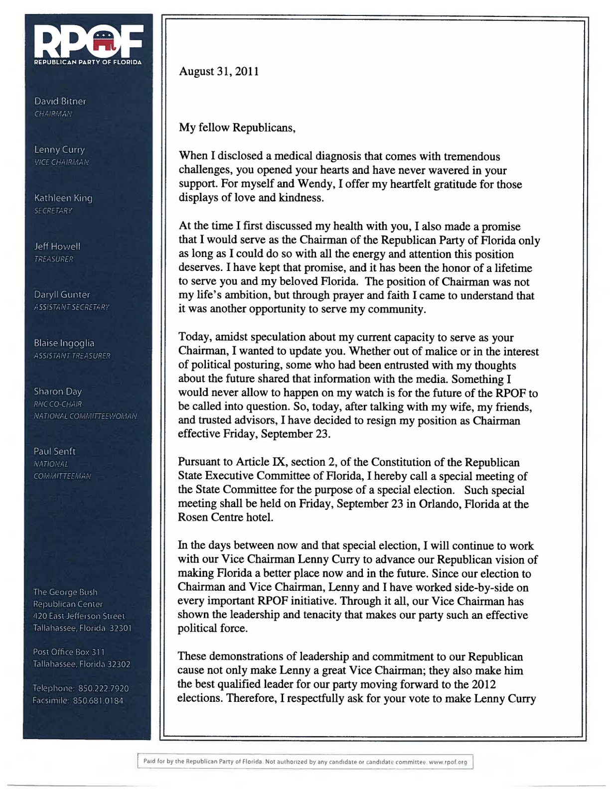 florida association of postsecondary schools and colleges rpof republican letter