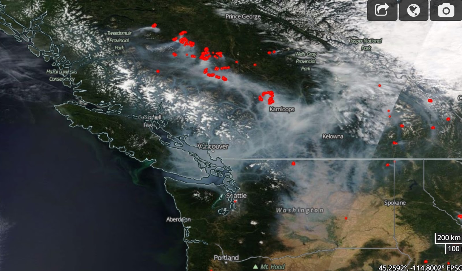 Cliff Mass Weather Blog Smoke Pushes Into Washington State