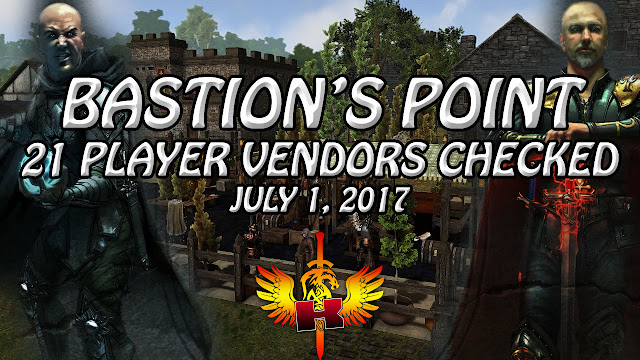Bastion's Point, 21 Player Vendors Checked (7/1/2017)