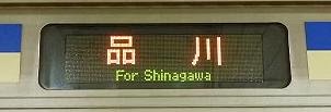 総武横須賀線　品川行き表示　E217系