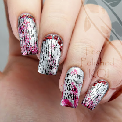 Firecracker Lacquer Don't Be So Dire Wolf Valyrian Steel Nail Art