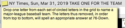 Rex Parker Does the NYT Crossword Puzzle: March 2019