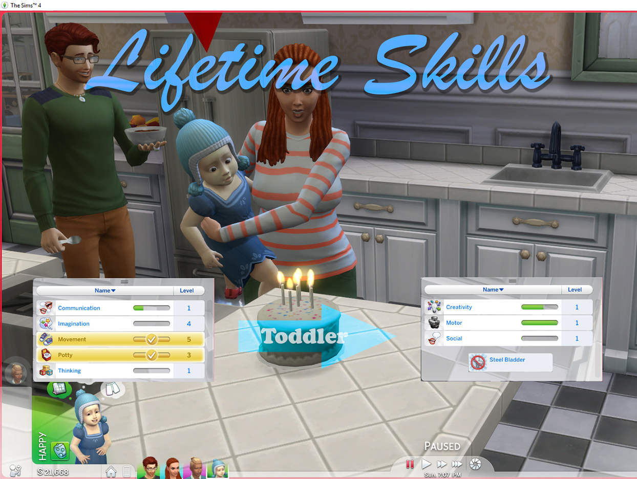 My Sims 4 Blog: Lifetime Skills: Toddler and Child Skills that carry