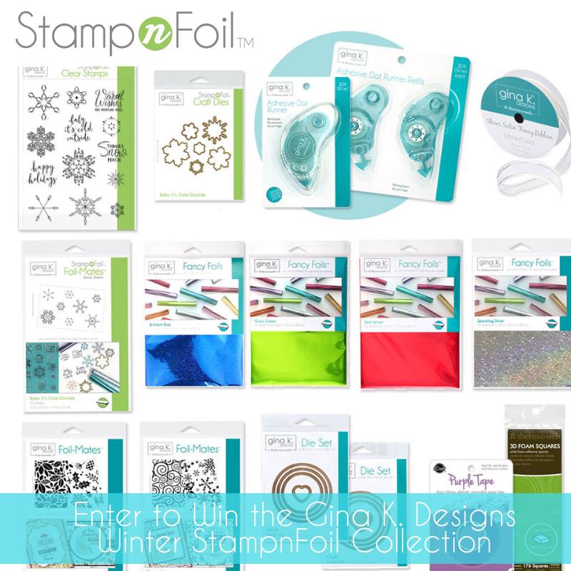 Gina K. Designs StampnFoil Stamp Set, Baby Its Cold Outside