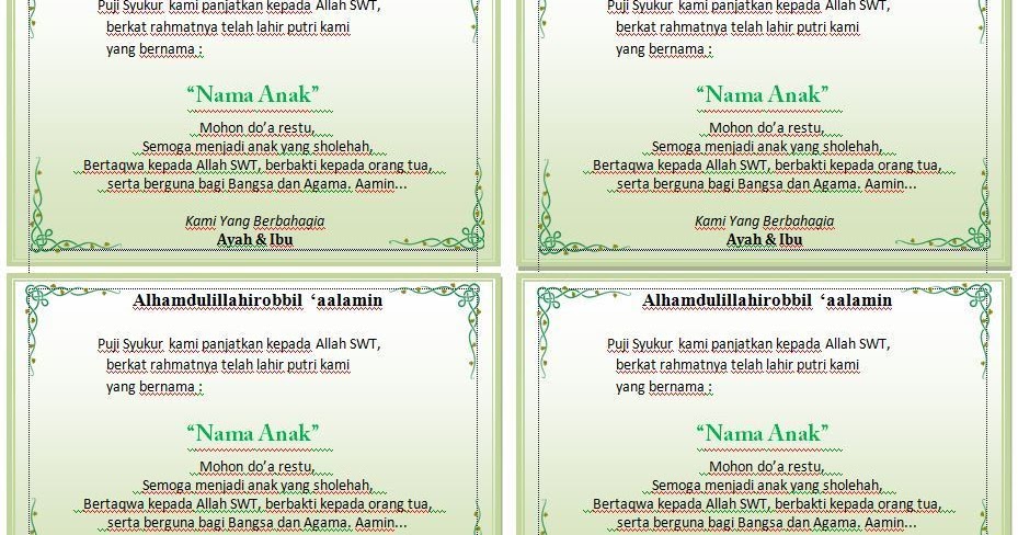 Ucapan Selapanan Di Kotak Nasi kartu ucapan terbaik