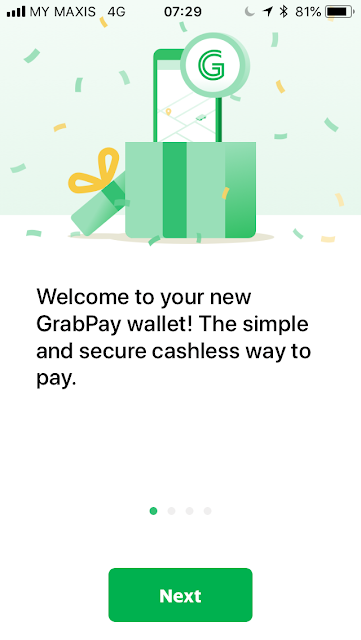 GrabPay welcome screen #1