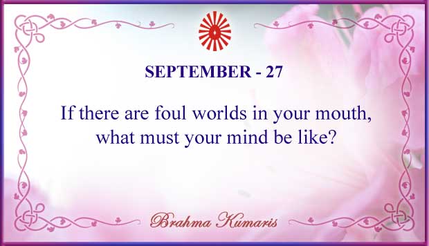 September 27 Thought For The Day September 27