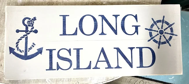 Wooden Long Island Sign