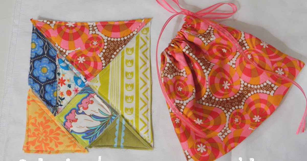 Sew Homegrown: DIY Fabric Tangram with Drawstring Bag