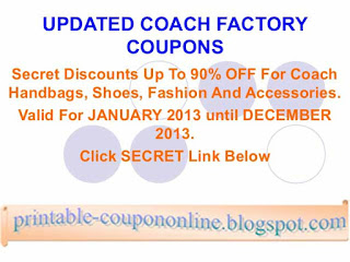 Free Printable Coach Coupons