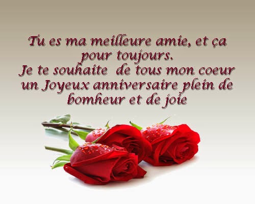 Souhaits danniversaire pour meilleure amie