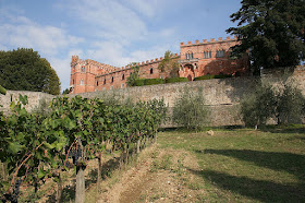 Vines fill most of the slopes surrounding the ancient Ricasoli family seat at Castello di Brolio in Tuscany
