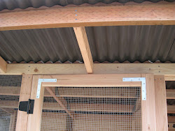 coop built 2x4 door hardware wayne plywood approximately window inside screen
