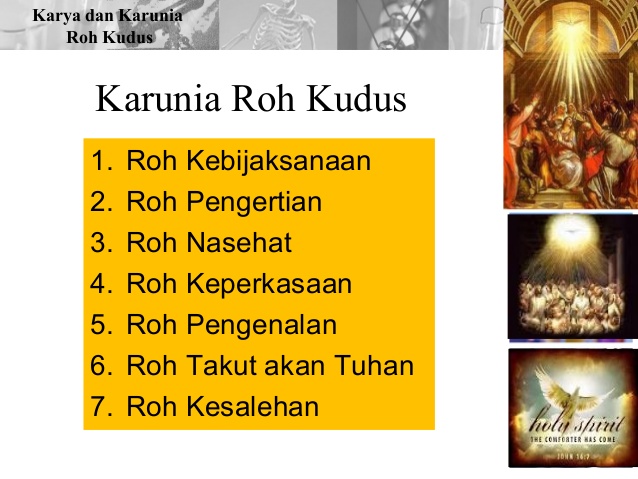 Mohon Tujuh Karunia Roh Kudus ~ MAUBERE NIA OPINIAUN