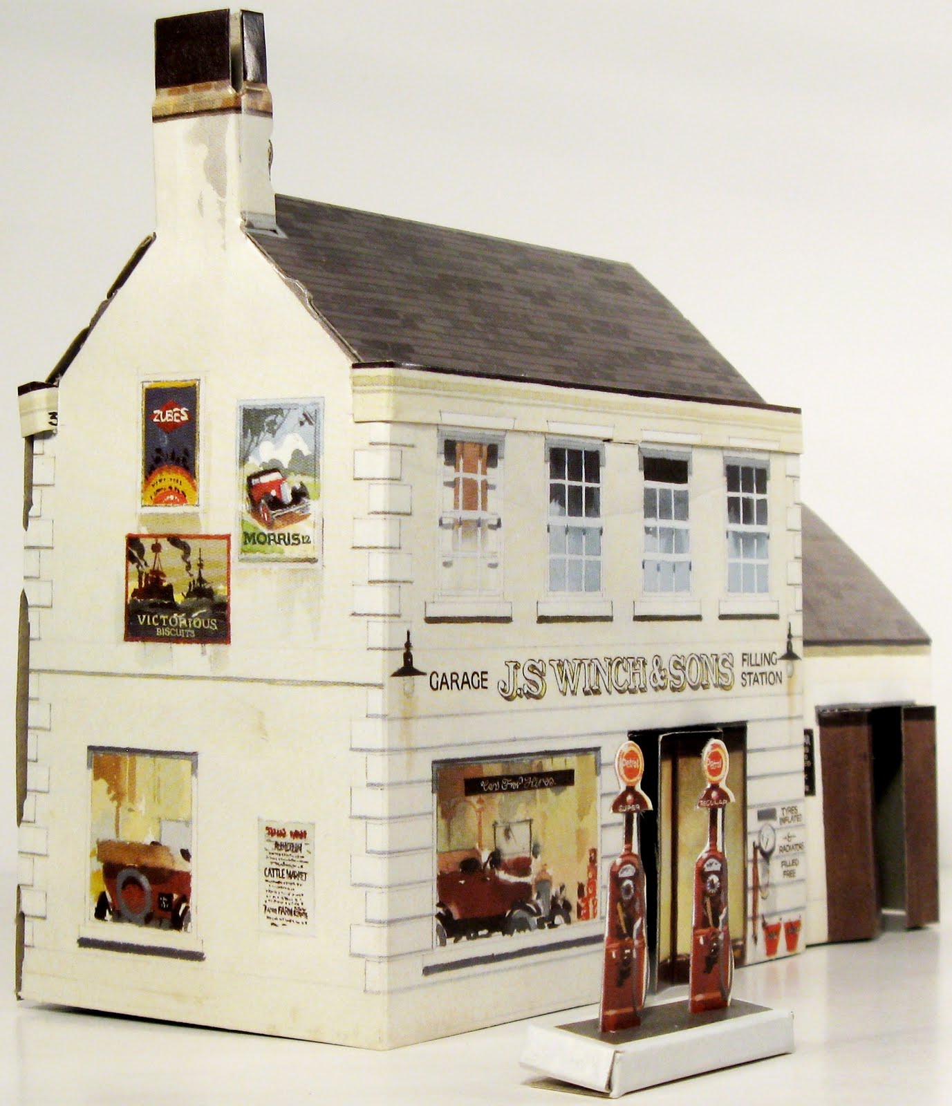 Toys and Stuff Kellogg's UK Paper Village Gas Station