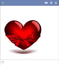 Heart with bow Facebook sticker