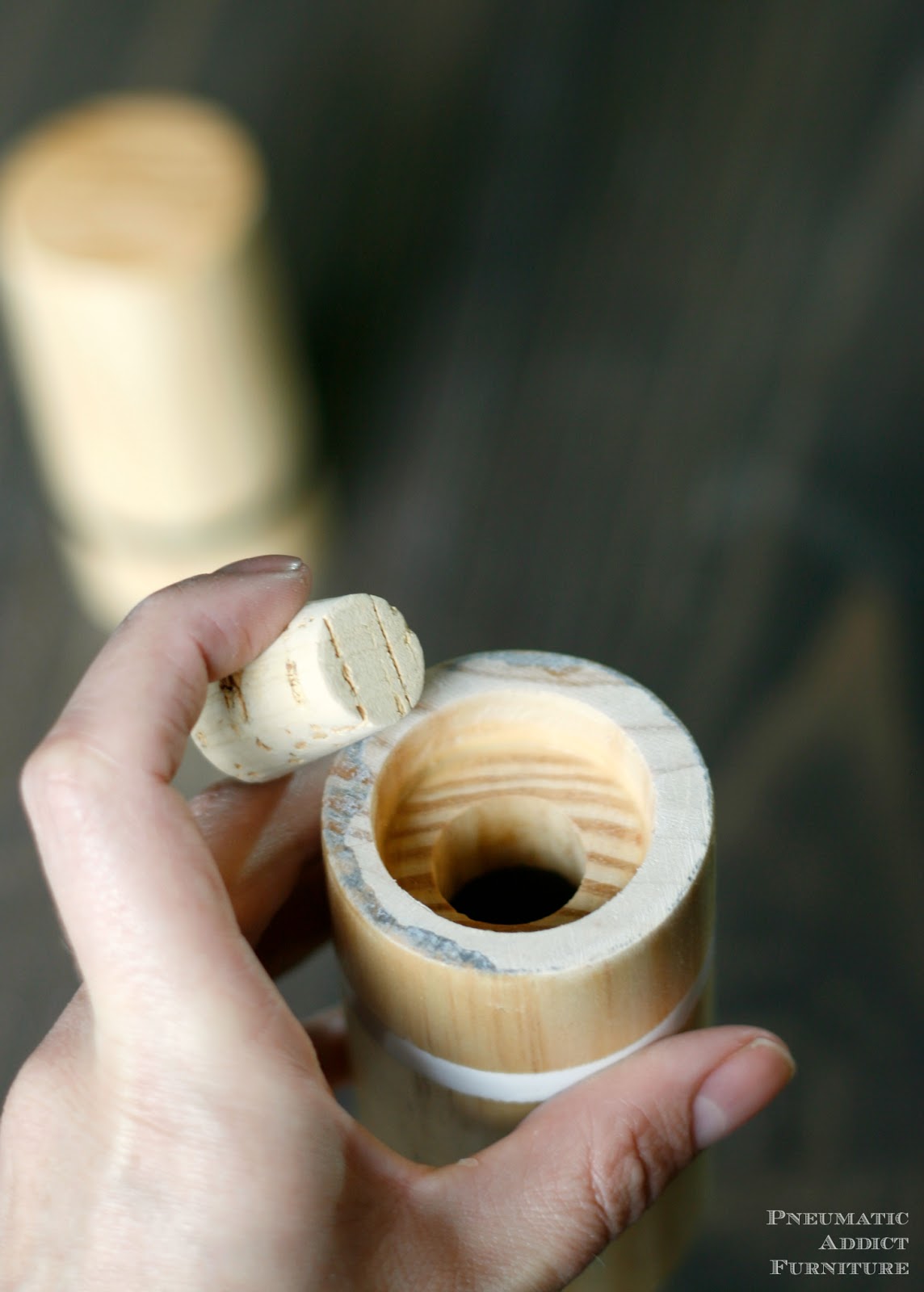 Wood Salt and Pepper Shakers Pneumatic Addict