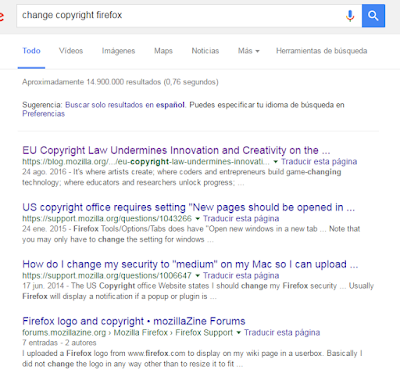 busqueda Google change copyrigth firefox