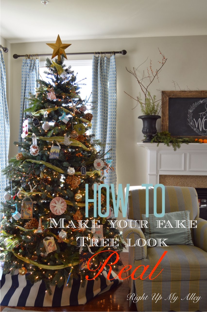 Right Up My Alley How To Make Your Fake Christmas Tree Look Not So How To Make Your Fake Christmas Tree Look Not So