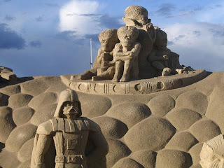 Escultura de arena de Star Wars