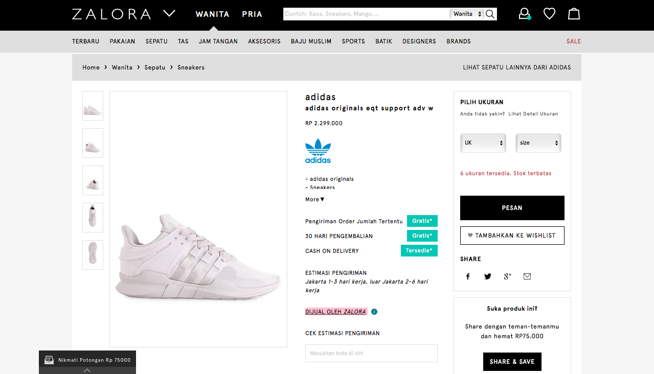 kode promo adidas