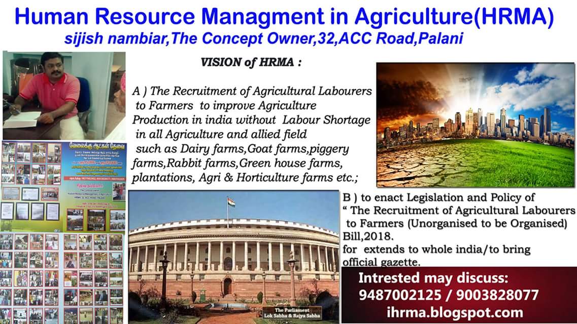 Human Resource Management in AgricultureHRMA. (Agriculture Labour Recruiting to Farmers).