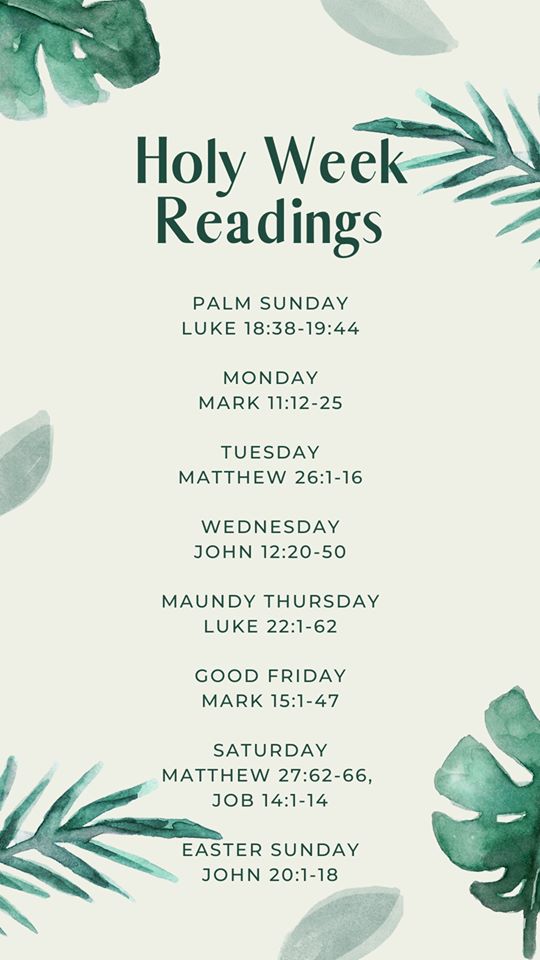 Holy Week Readings