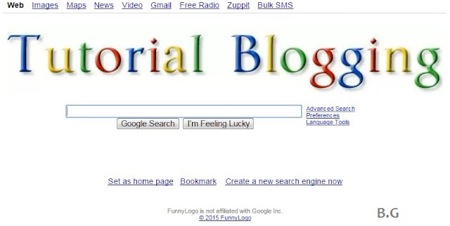 cara membuat logo unik di google search