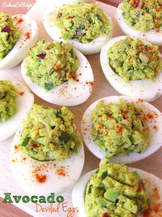 Avocado Deviled Eggs - An easy way to twist your deviled egg recipe for Easter.
