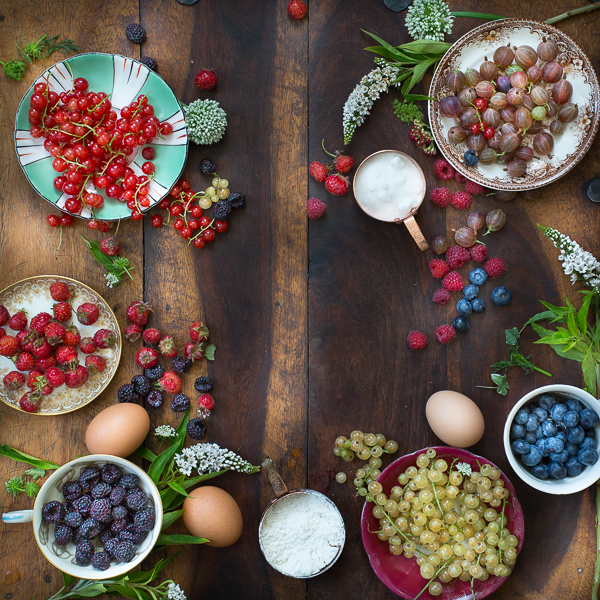 three little halves The Fourth of July Seven Berry Clafoutis