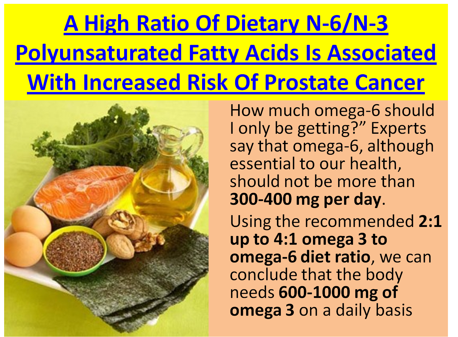 Dr Mat More understanding needed on Omega 6 and Omega 3.