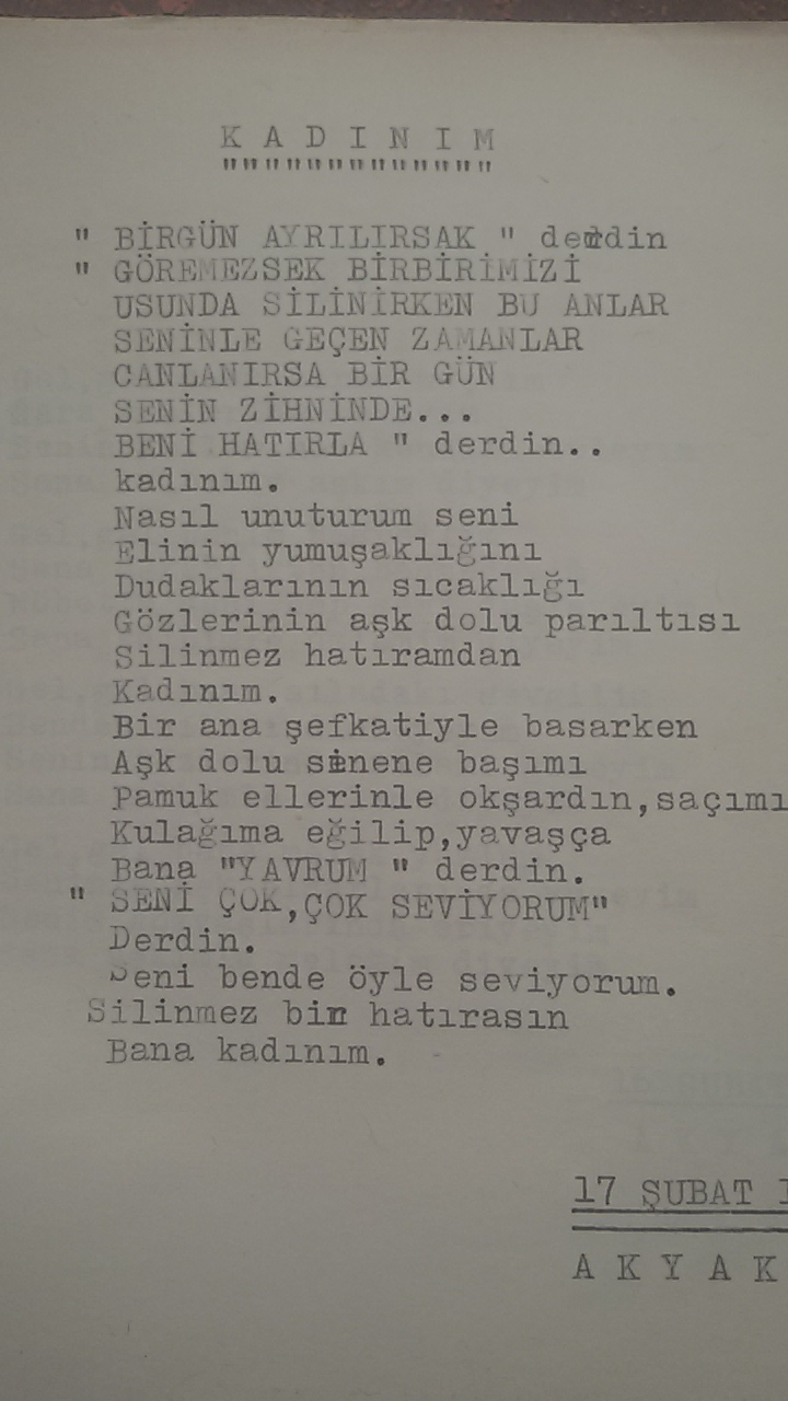 Kadınım şiiri Kadınım şiiri