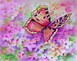 butterfly watercolor garden butterflies flower heart flying artist birds martha kisling flowers 8x10 colorado mariposas favorite lighthouse coast beach flores