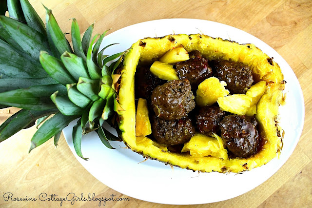 #Meatballs #SweetChili #Rice #Pineapple #recipe #food #beefbowl #Hawaiian 