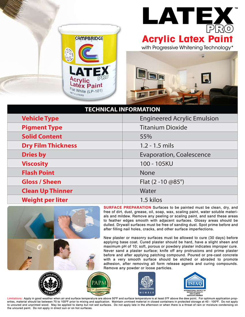 campbridgepaints LATEX PRO Acrylic Latex Paint with Progressive