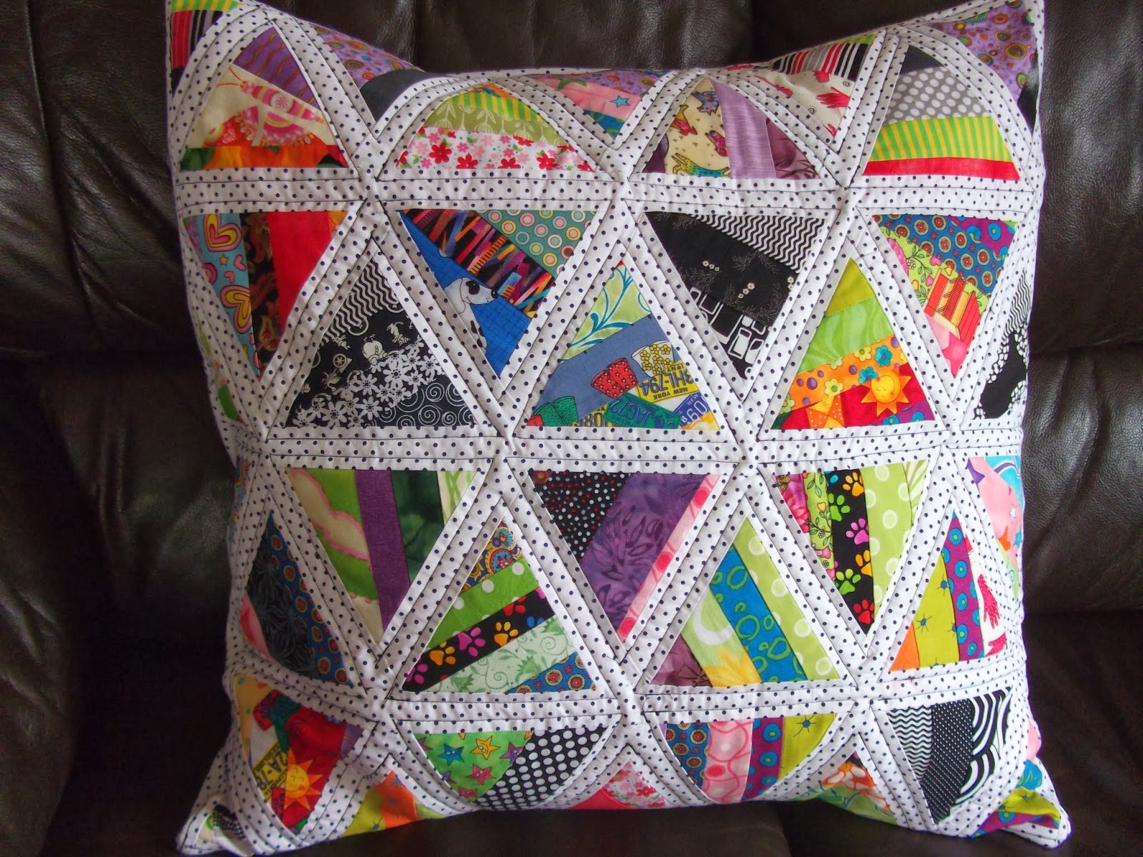 Cushion cover patchwork scraps