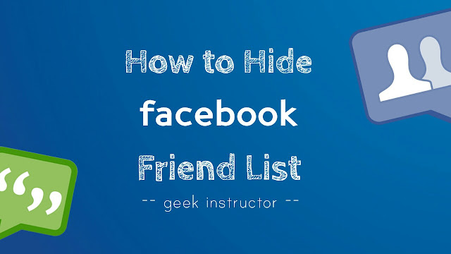 Hide Facebook friend list Hide Facebook friend list