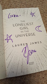 the-loneliest-girl-in-the-universe, lauren-james, signed-book