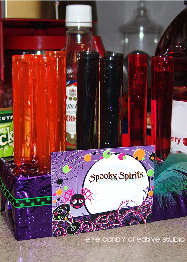 spooky spirits halloween party drinks, cocktail party drinks, shocktails